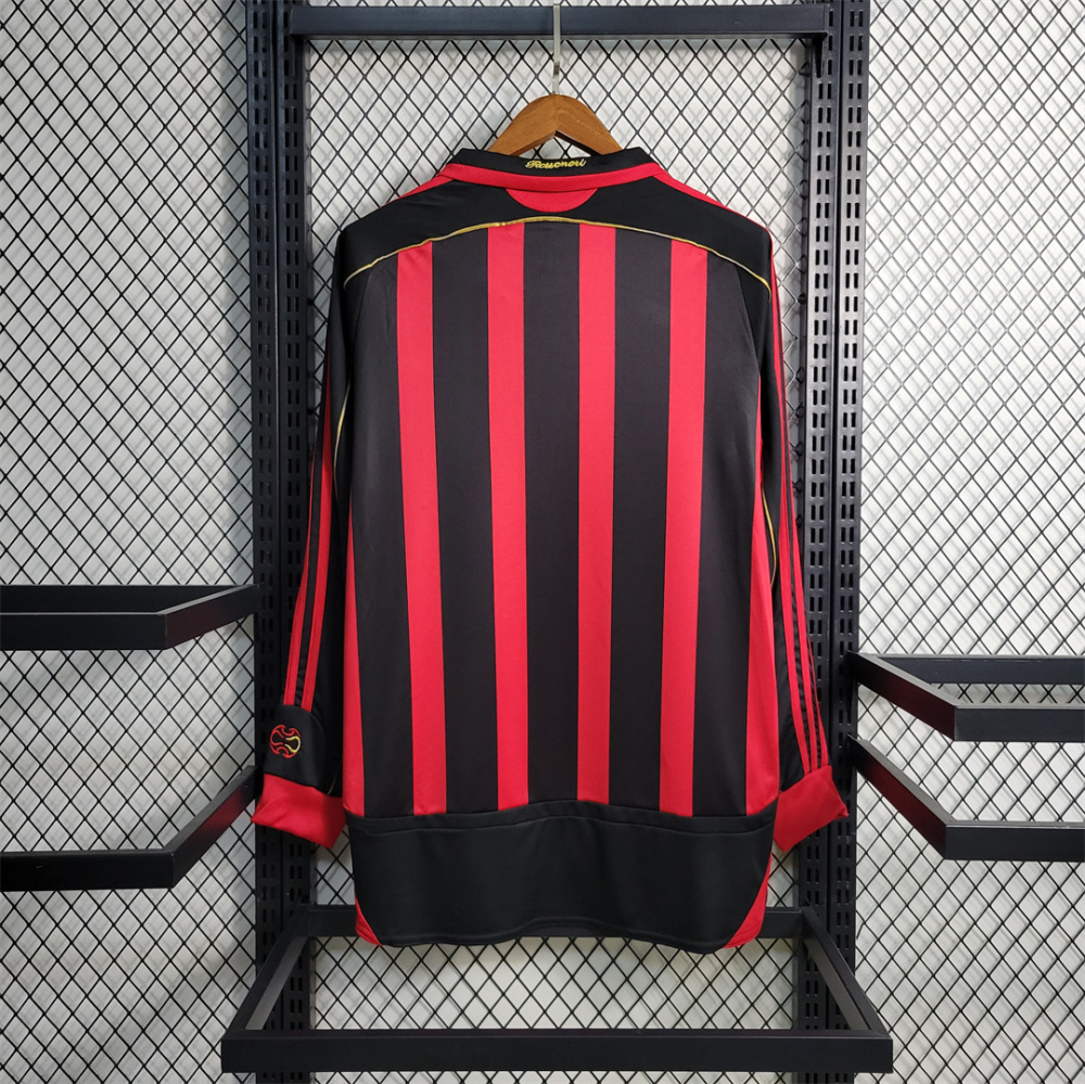 06-07 AC Milan  Retro Jersey Home Long Sleeve