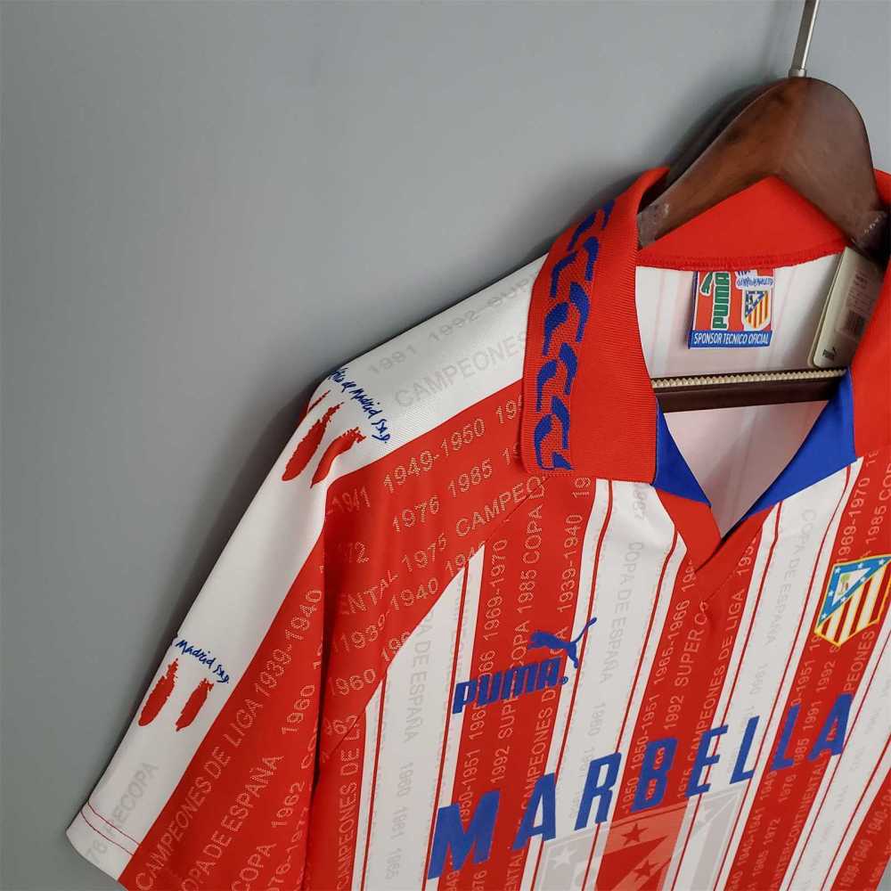 1995-96 Atletico Madrid Home Retro Jersey