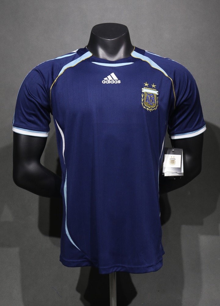 2006 Argentina World Cup Soccer Away Retro Jersey Player Version