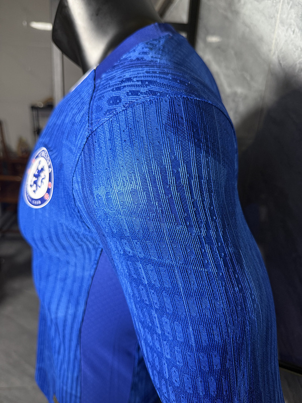 25-26 Chelsea Home Player Version Soccer Jersey Long Sleeve