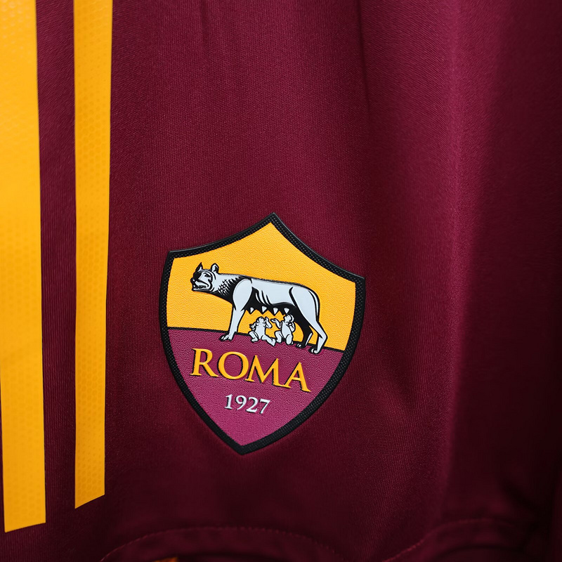 25-26 AS Roma Home Soccer Shorts Player Version