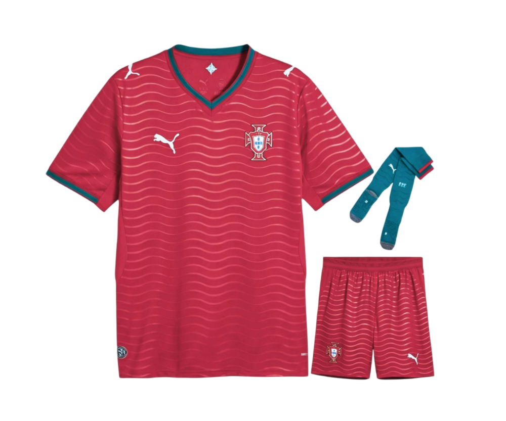 2026 Portugal  Home World Cup Soccer Full Kit Jersey+Shorts+Socks