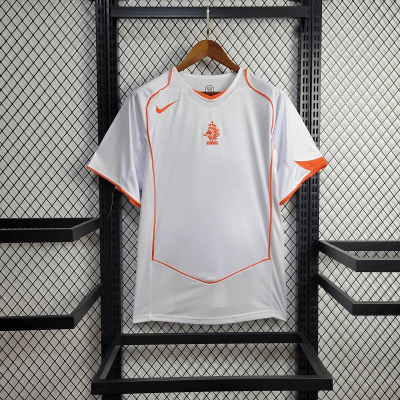 2004 Netherlands  Away Retro Jersey White