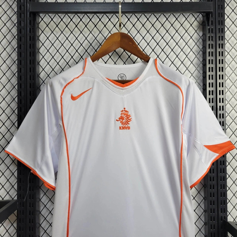 2004 Netherlands  Away Retro Jersey White