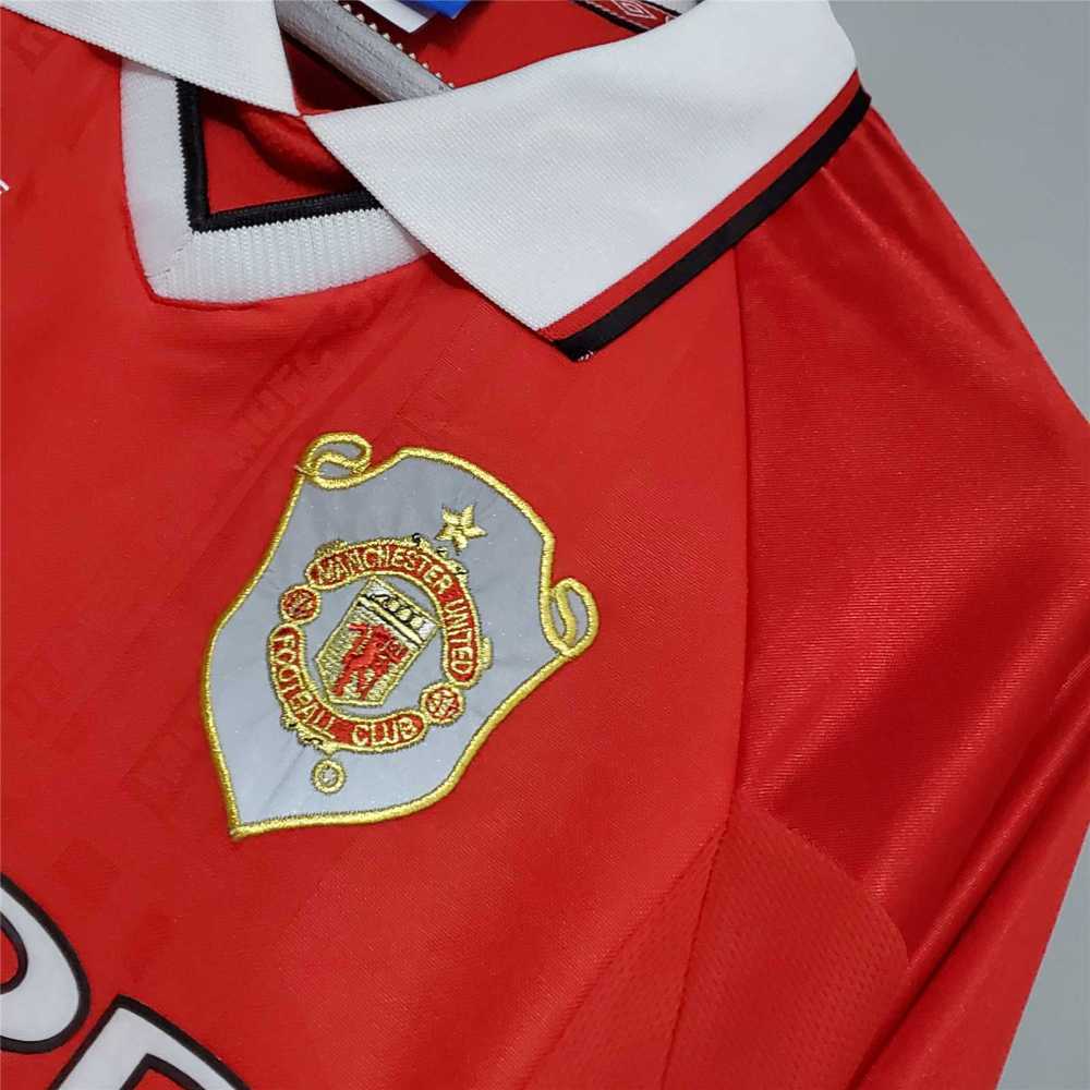 1999-2000 Manchester United Home Retro Jersey Long Sleeve