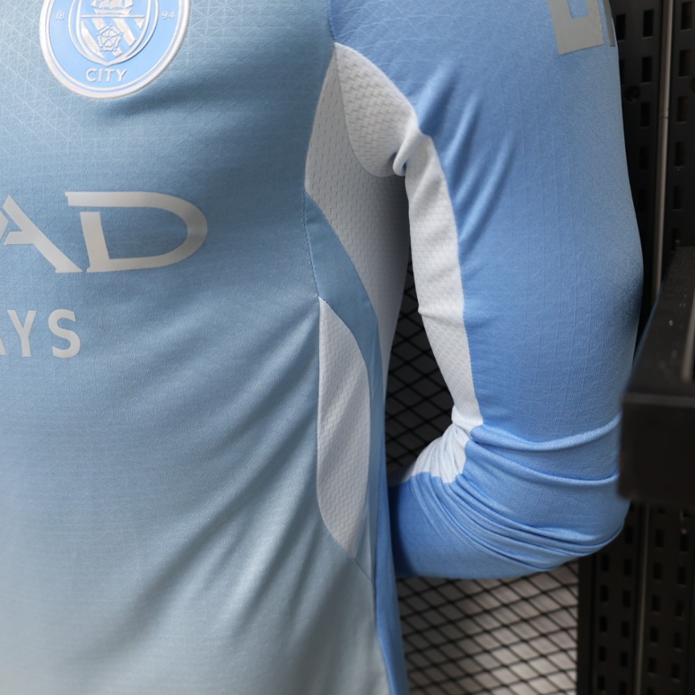26-27 Manchester City Home Soccer Jersey Player Version Long Sleeve