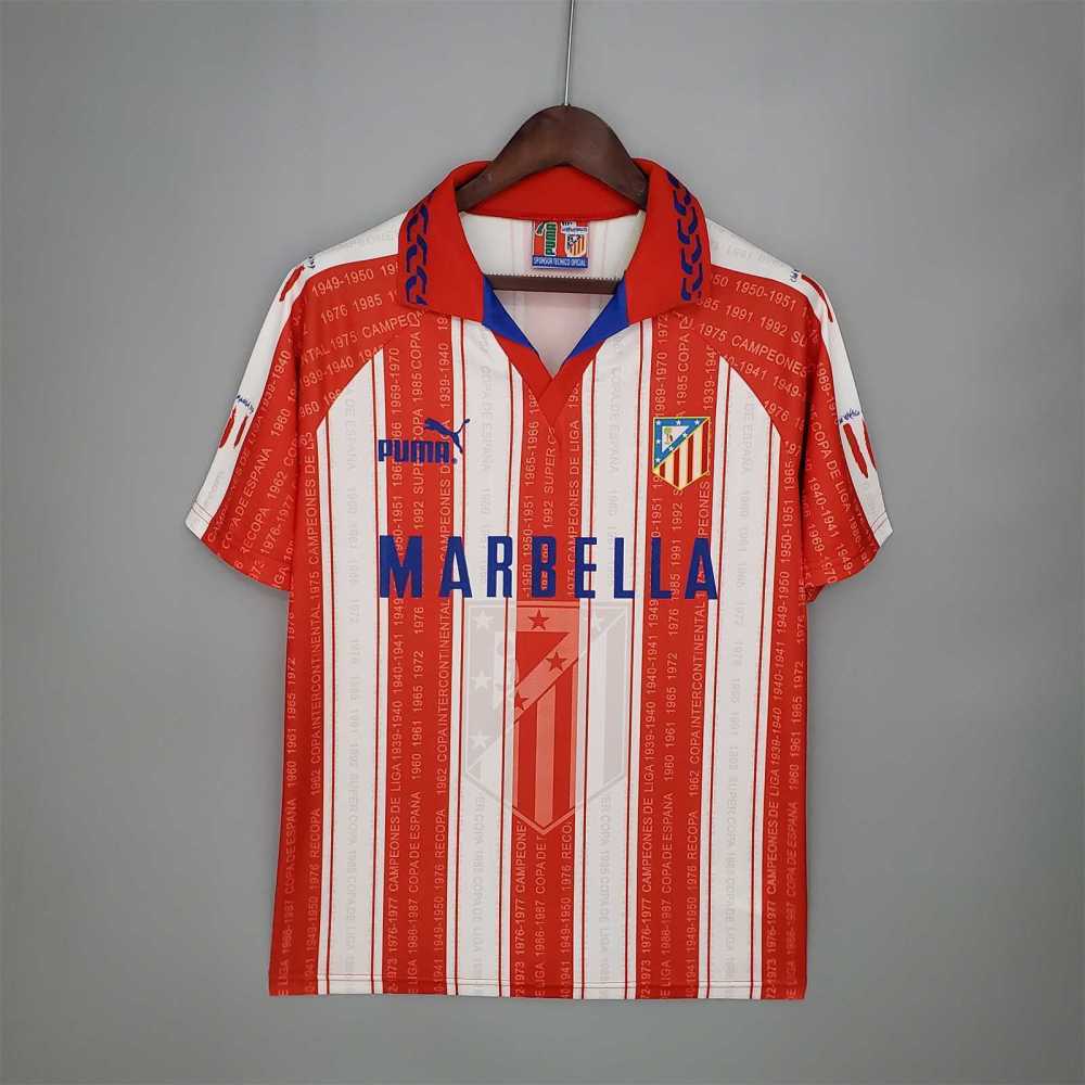 1995-96 Atletico Madrid Home Retro Jersey