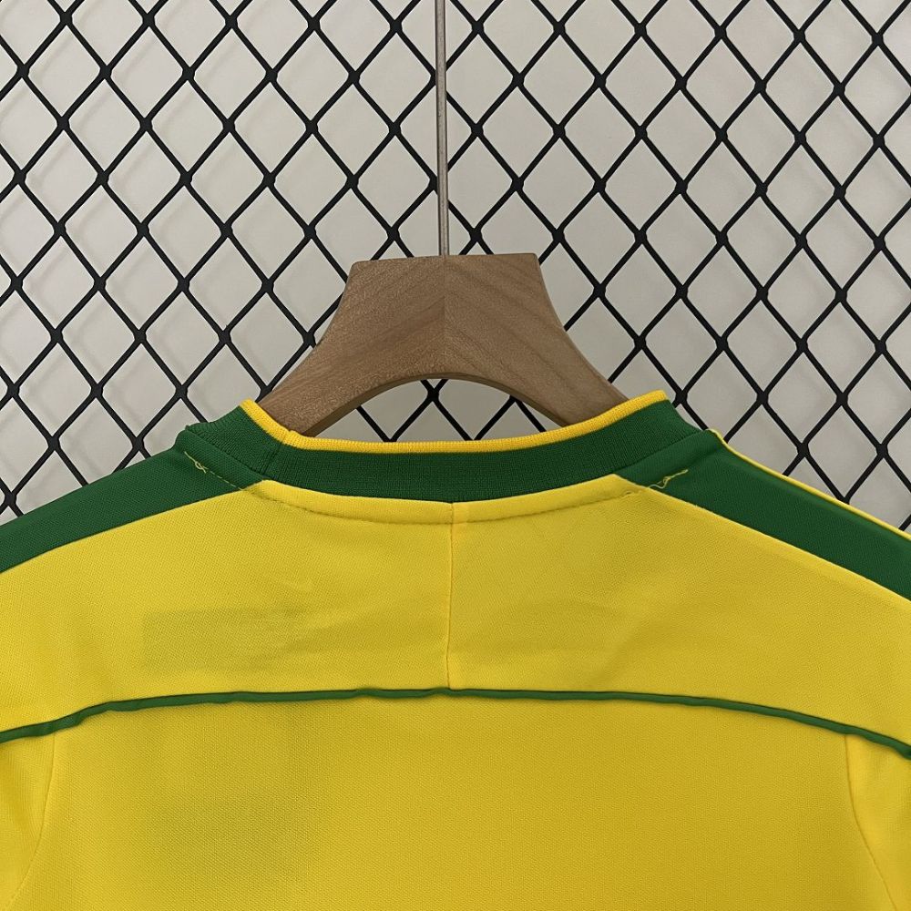1998 Brazil World Cup Home Retro Jersey Kids Kit +Shorts