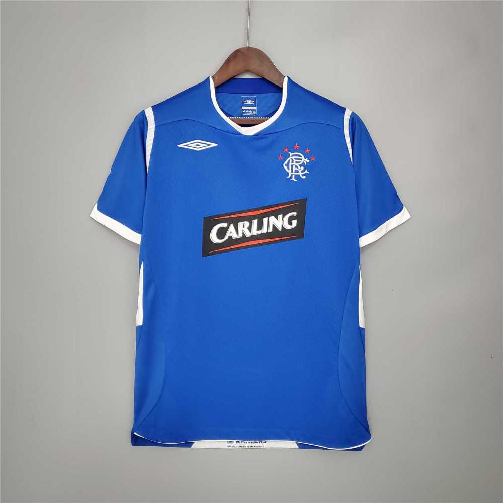 2008-09 Glasgow Rangers Home Soccer Retro Jersey