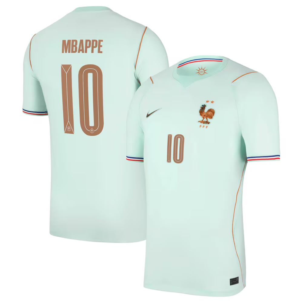 Maillot France Nike FFF Extérieur Stadium 26 avec flocage Mbappe 10