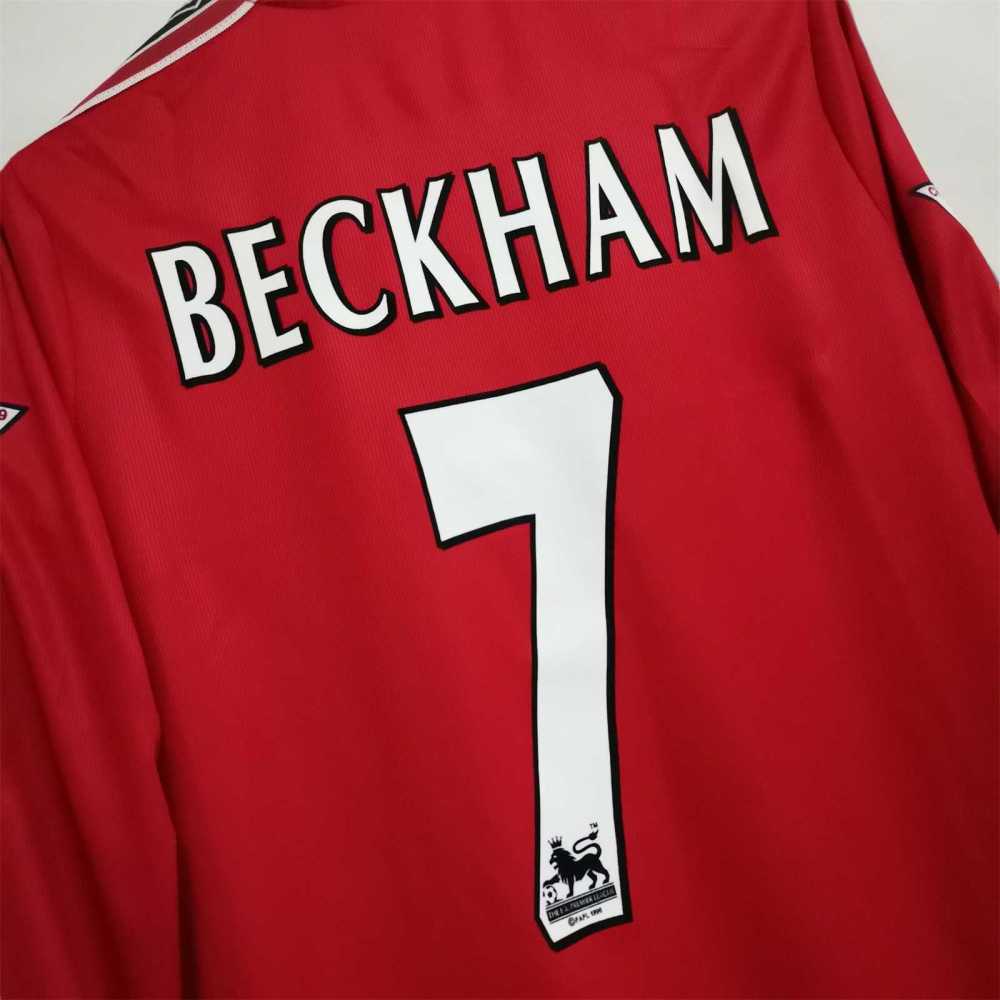 1998-1999 Manchester United Home Retro Jersey Long Sleeve