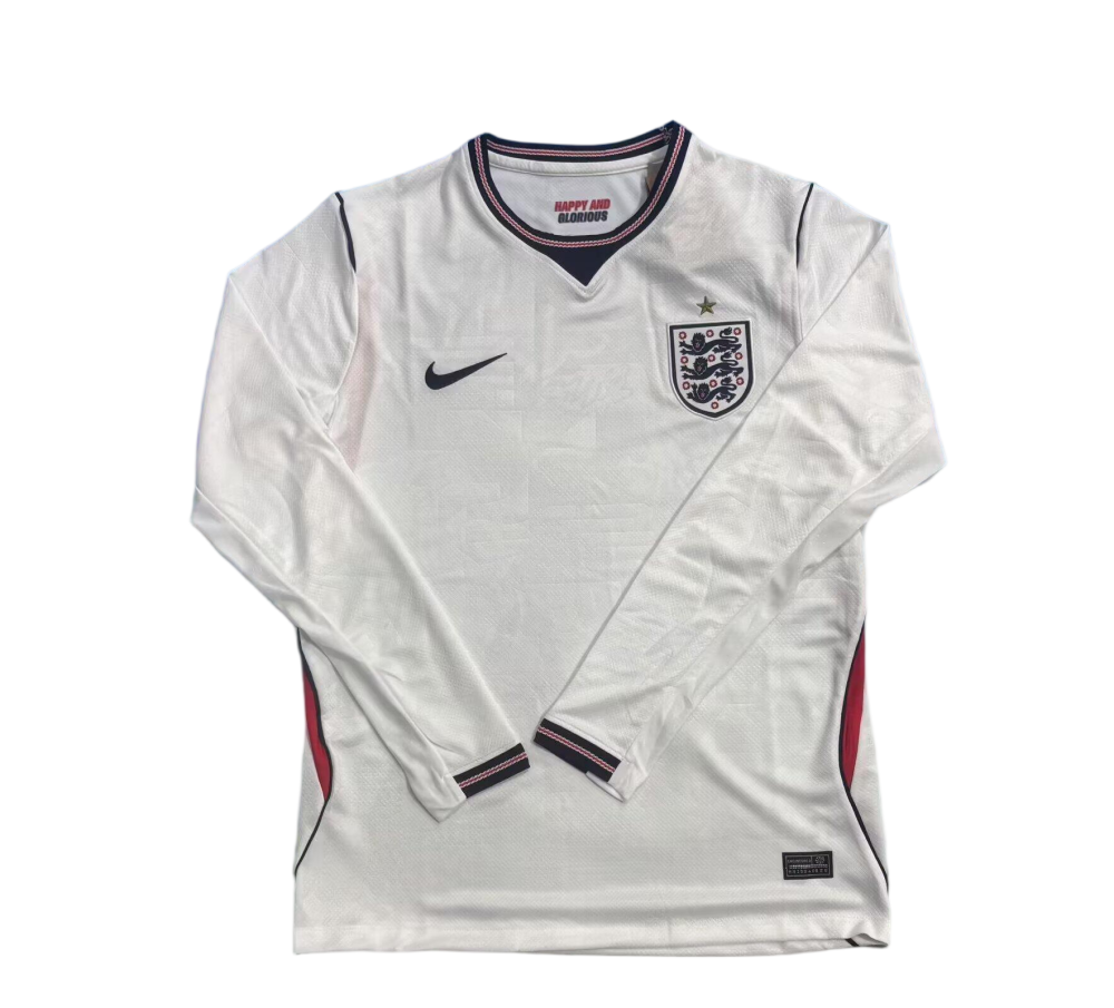 2026 England Home Wolrd Cup Soccer Jersey Long Sleeve