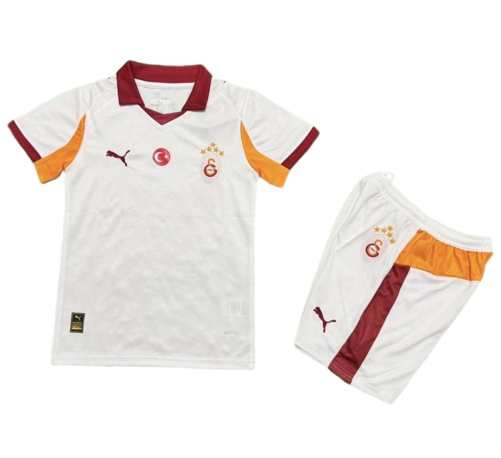25-26 Galatasaray S.K. Away Soccer Kids Kit Jersey+Shorts