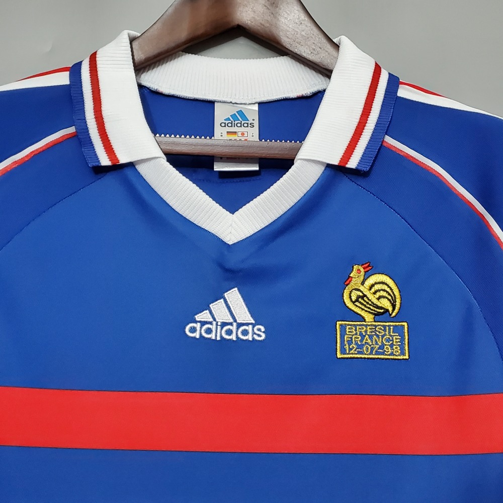 1998 France Zidane #10 World Cup Home Retro Jersey