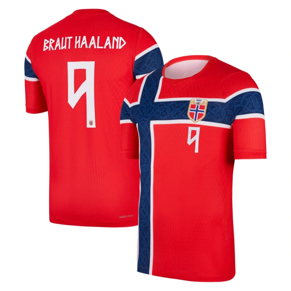 FIFA World Cup 2026 Merch #9 Erling Haaland Norway National Team 2026 Home Stadium Jersey
