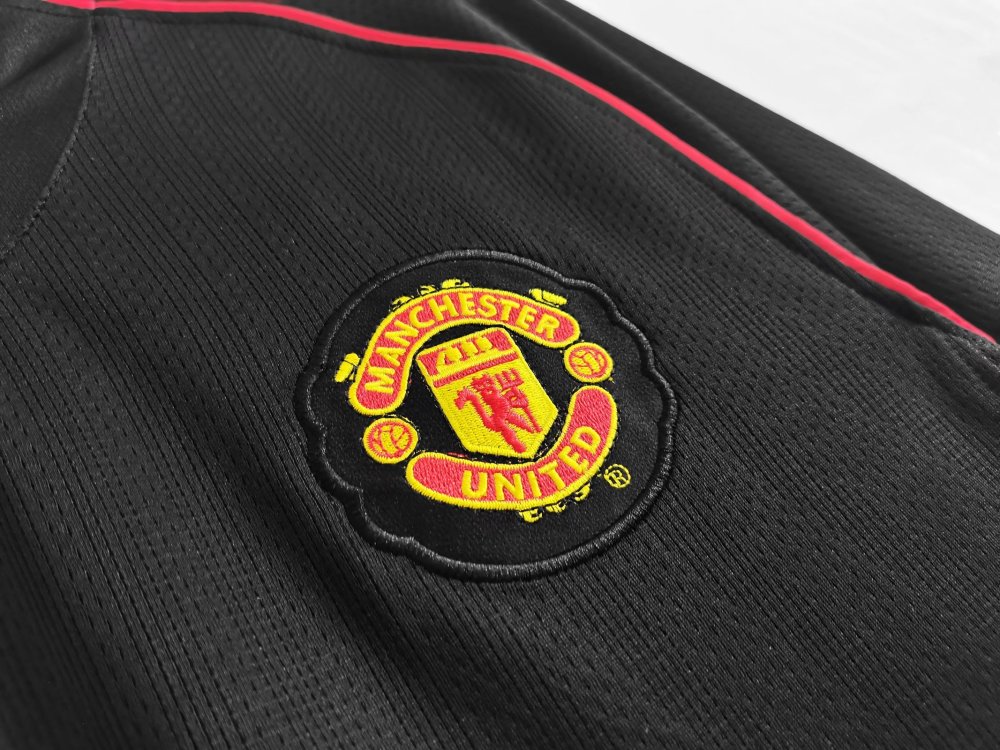 07-08 Manchester United Away Retro Jersey Long Sleeve