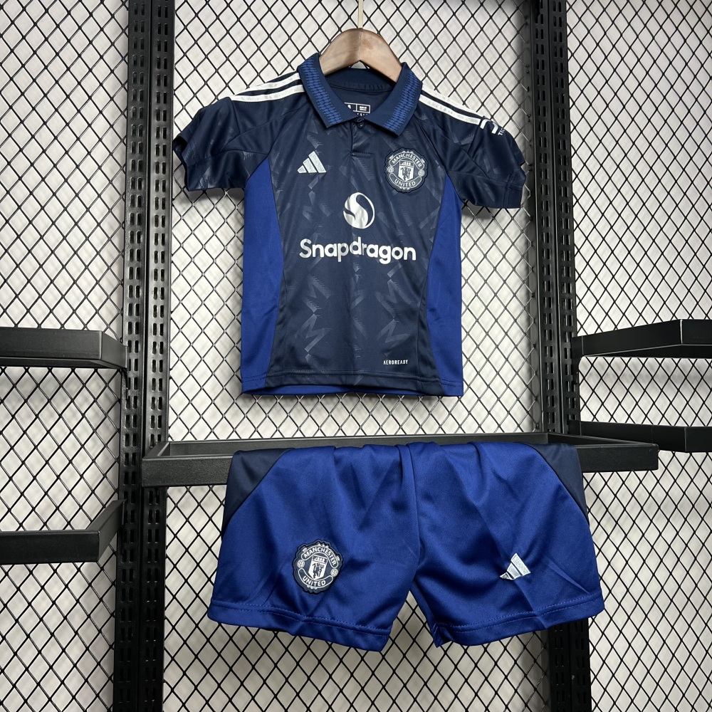 24-25 Manchester United Away Kids Jersey+Shorts