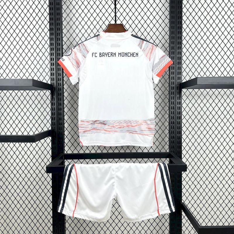 25-26 Bayern Munich Away Soccer Kids Kit Jersey+Shorts