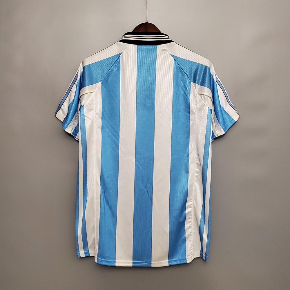 1998 Argentina World Cup Soccer Home Retro Jersey