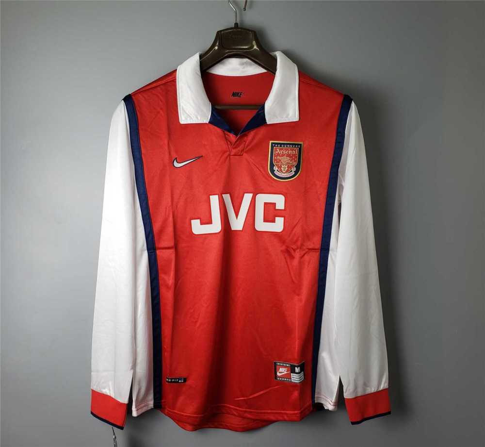 1998-1999 Arsenal Home Retro Version Jersey Long Sleeve