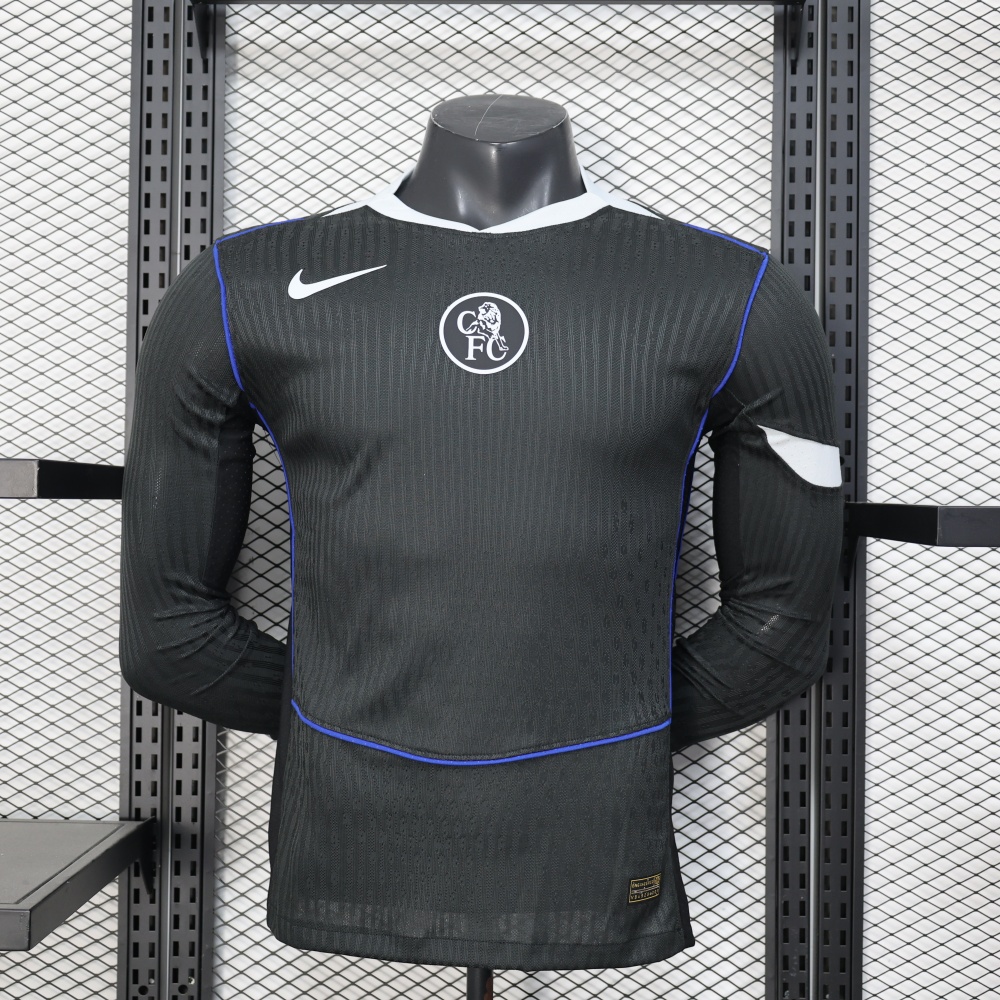 25-26 Chelsea Third Away Player Version Soccer Jersey Long Sleeve