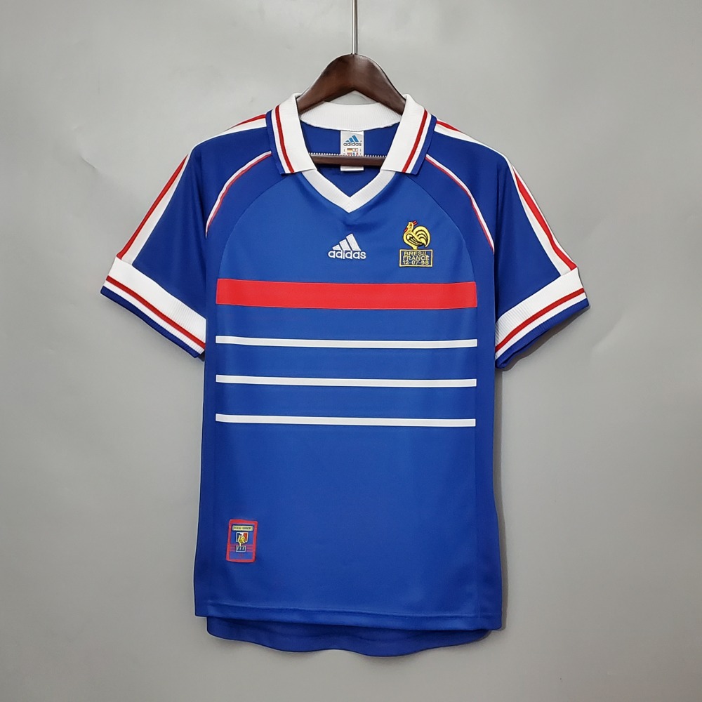 1998 France Zidane #10 World Cup Home Retro Jersey
