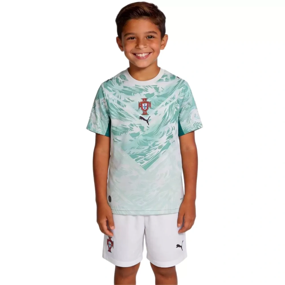 2026 Portugal  Away World Cup Soccer Full Kids Kit Jersey+Shorts+Socks