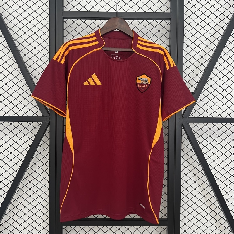 25-26 AS Roma Home Soccer Jersey