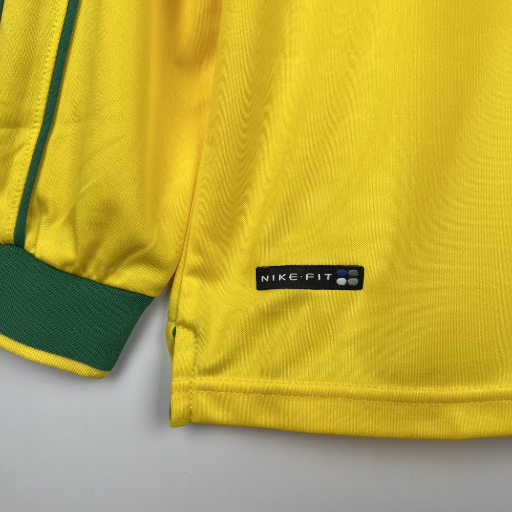 1998 Brazil World Cup Home Retro Jersey Long Sleeve