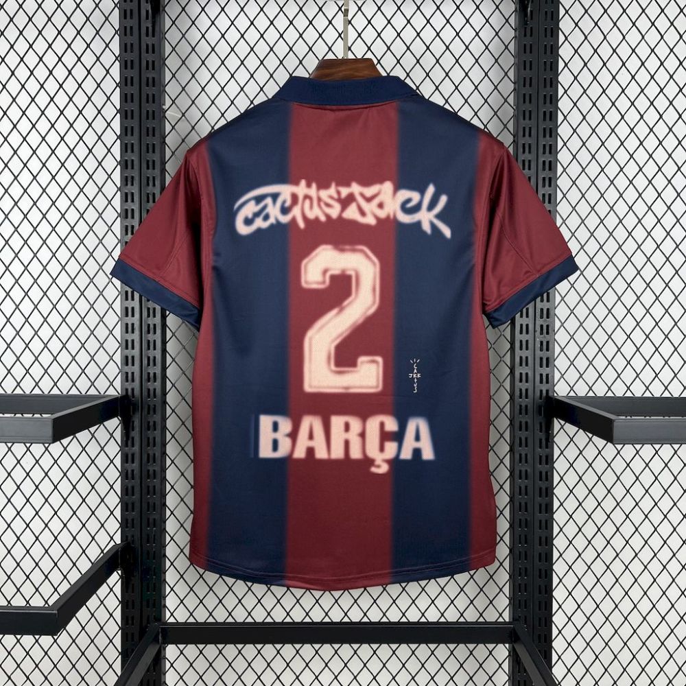 CJ X FC BARCELONA RETRO 2000/01 HOME SKELETON JERSEY