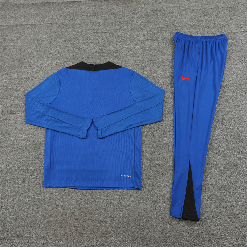 24-25 South Korea Blue with Black Half Zipper Training Tracksuit