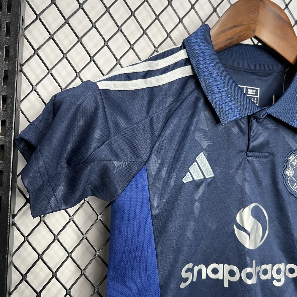 24-25 Manchester United Away Kids Jersey+Shorts