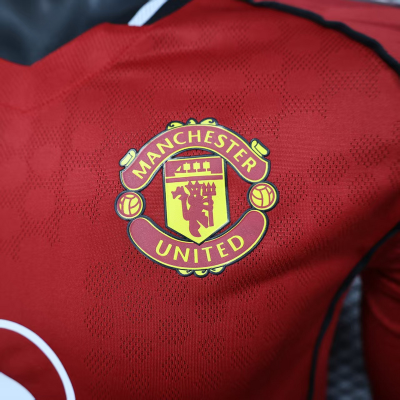 25-26 Manchester United Home Soccer Jersey Long Sleeve