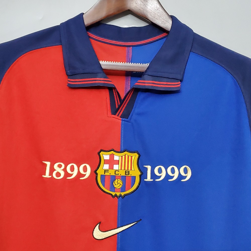 Barcelona 100th Anniversary Version Home Soccer Jersey