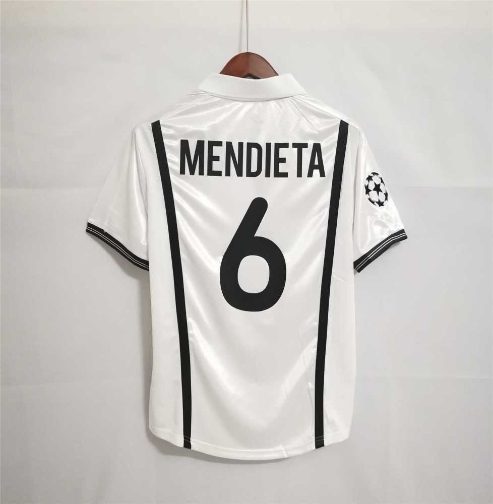 00-01 Valencia  Home Retro Football Jersey