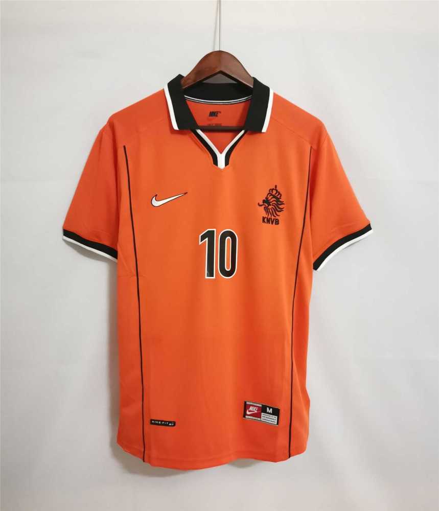 1998 Netherlands  Home World Cup Retro Jersey