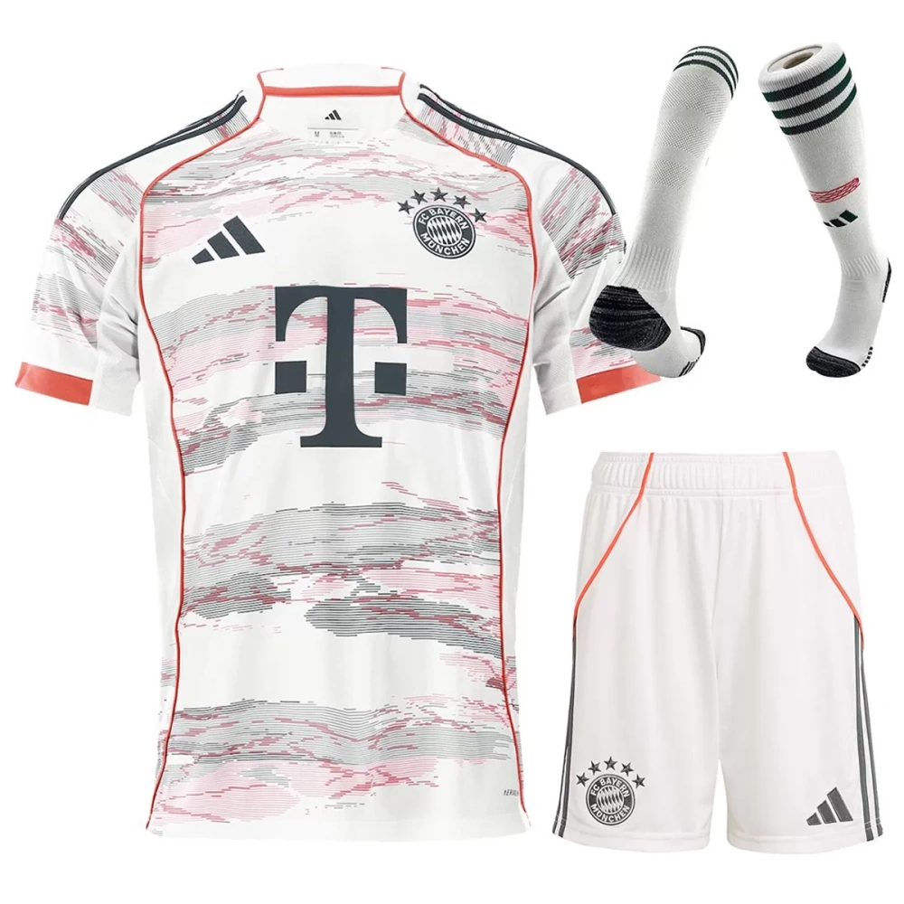 25-26 Bayern Munich Away Football Full Kit Jersey+Shorts+Socks