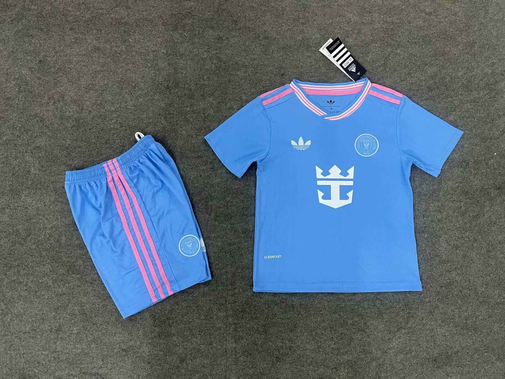 25-26 Inter Miami CF Third Away Soccer Kids Kit Jersey+Shorts