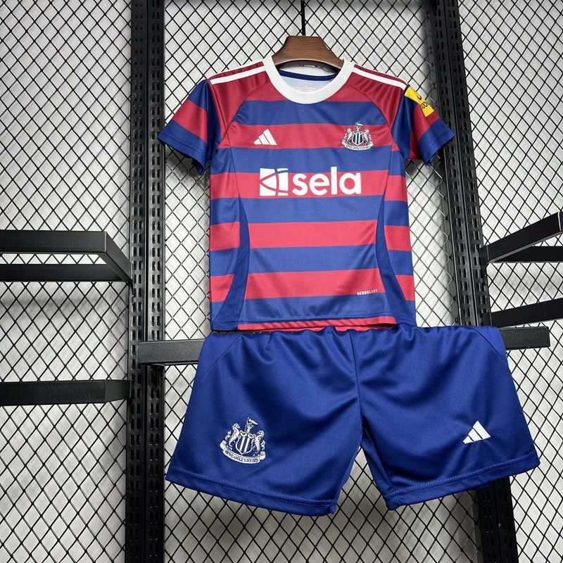 24-25 Newcastle United Away Soccer Kids Kit Jersey+Shorts