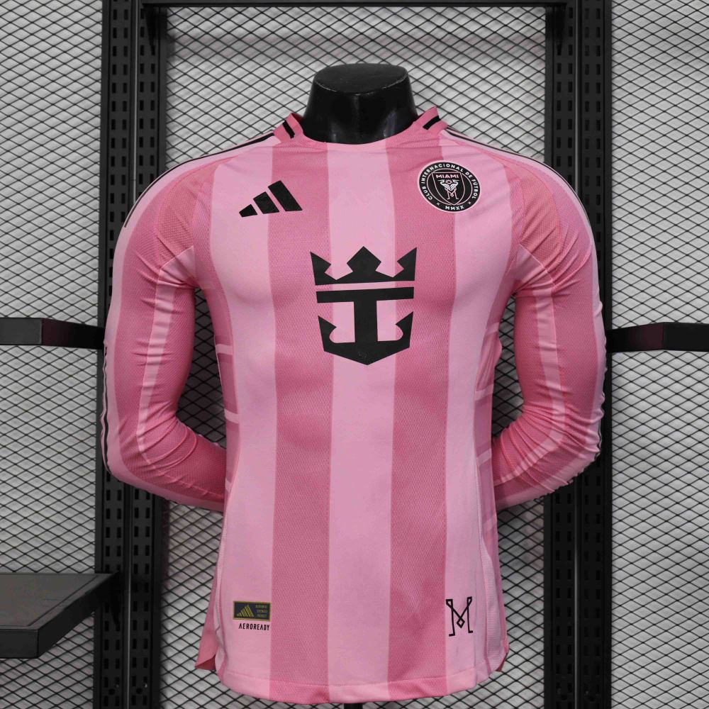 25-26 Inter Miami CF Pink  Soccer Jersey Player Version Long Sleeve