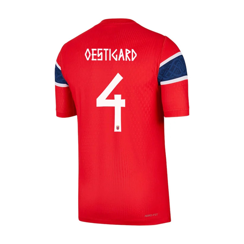 Leo Oestigard 4 Norway National Team 2026 Home Jersey – Red, Men