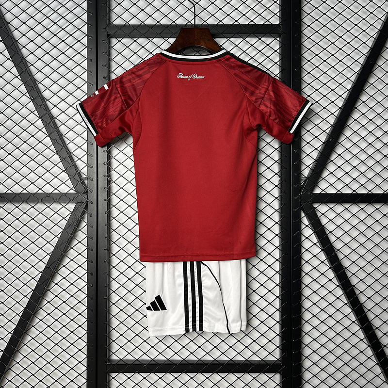 25-26 Manchester United Home Soccer Kids Kit Jersey+Shorts
