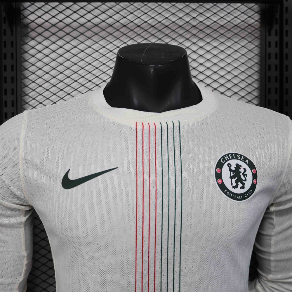 25-26 Chelsea Away Player Version Soccer Jersey Long Sleeve