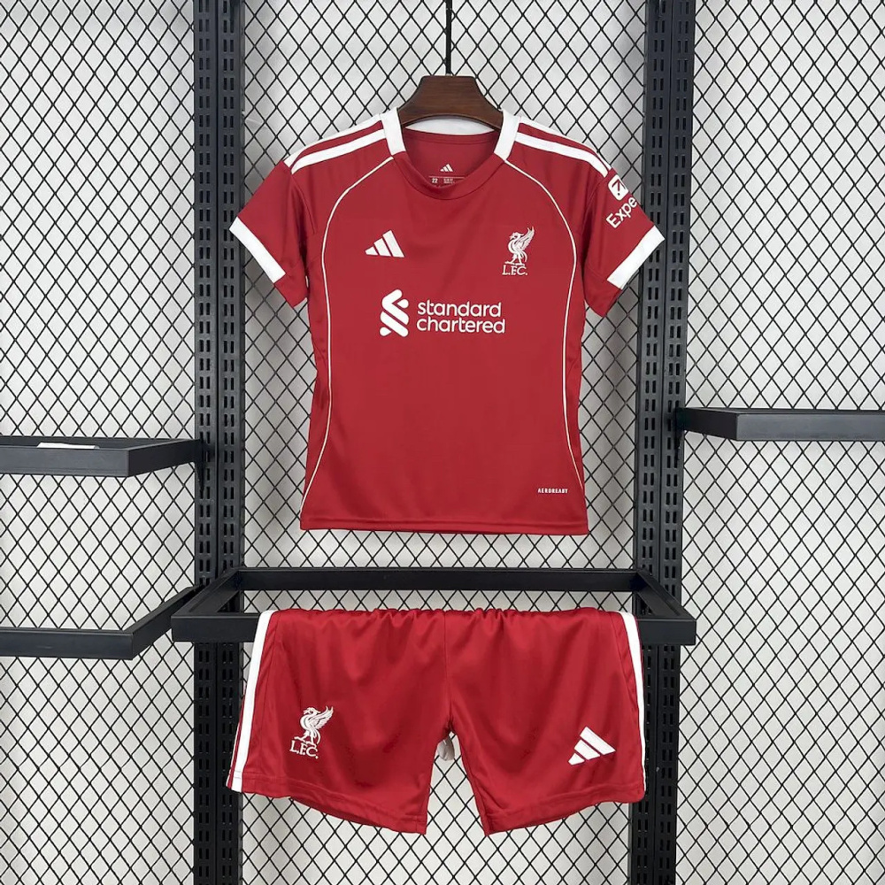 25-26 Liverpool Home Football Kids Kit Jersey+Shorts