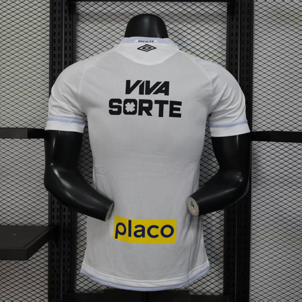 25-26 Santos FC Home Soccer Jersey with All Sponsors Player Version