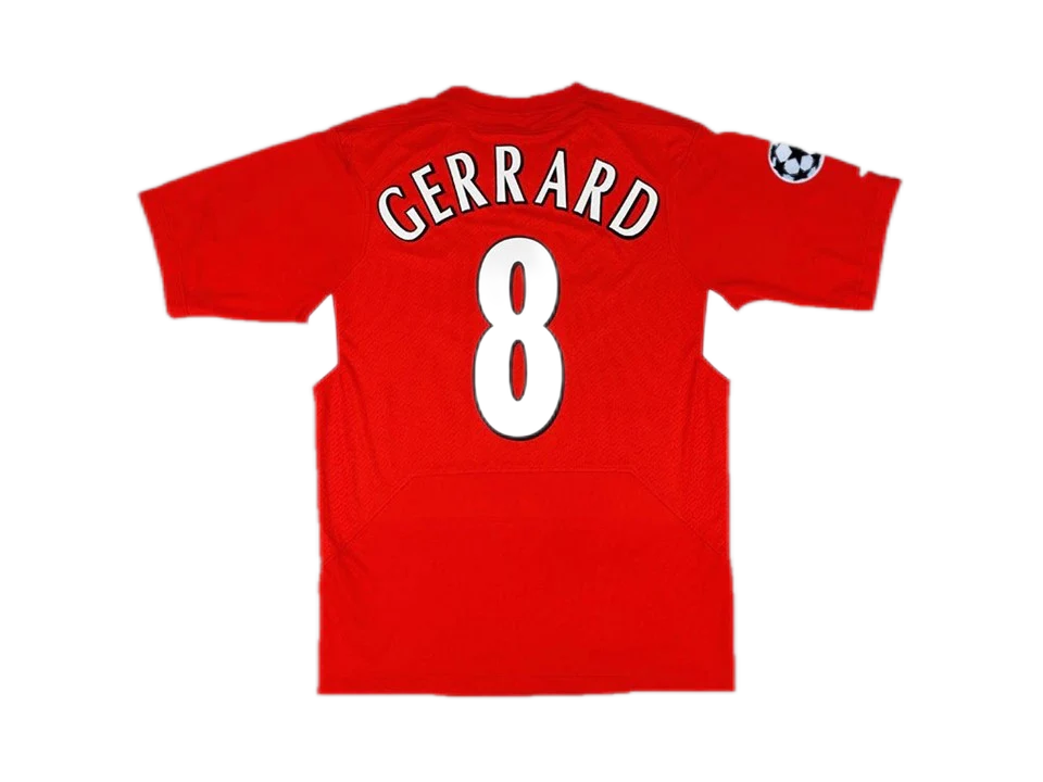 2005 Liverpool Gerrard #8 Home UCL Final Retro Jersey