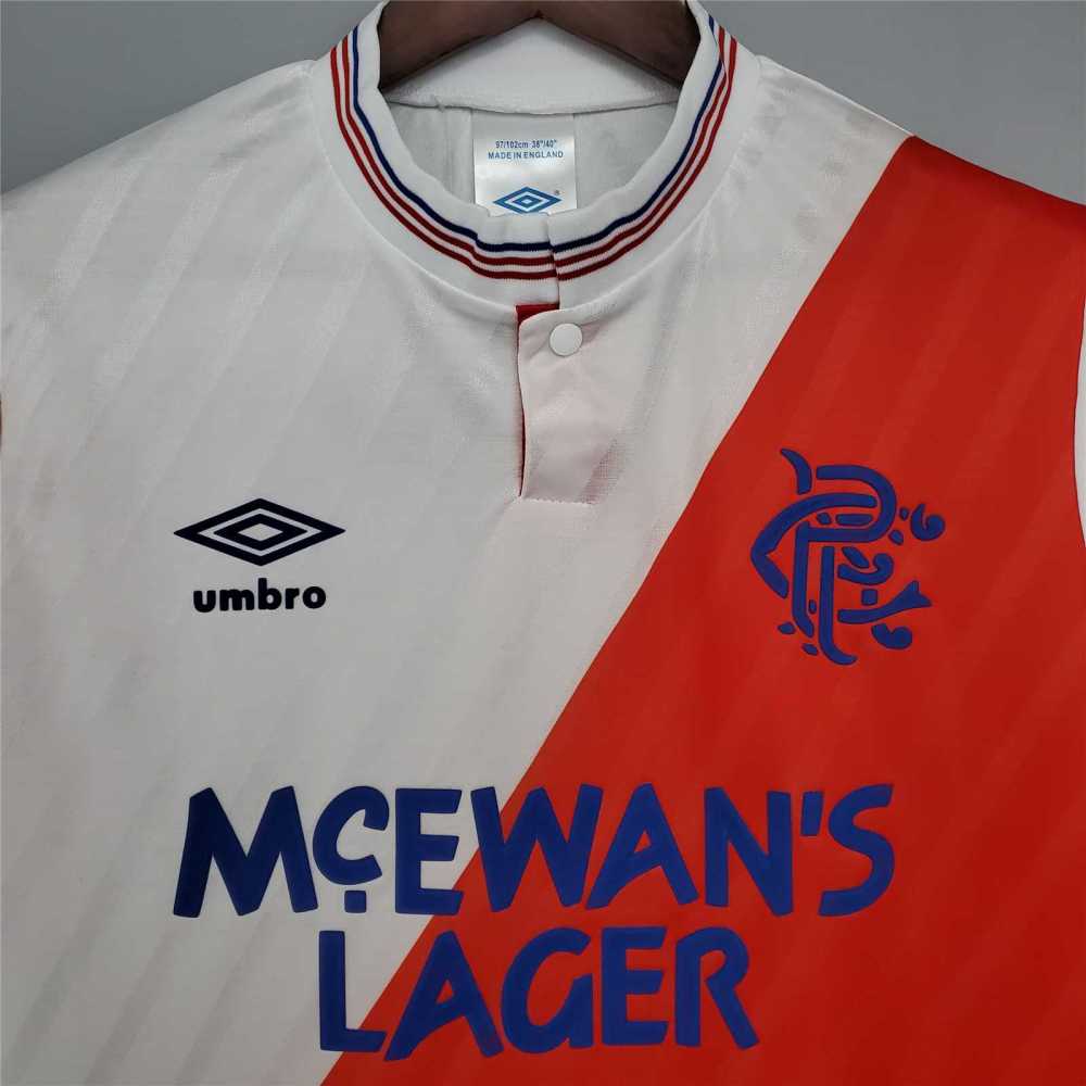 1987/1988 Glasgow Rangers Away Soccer Retro Jersey