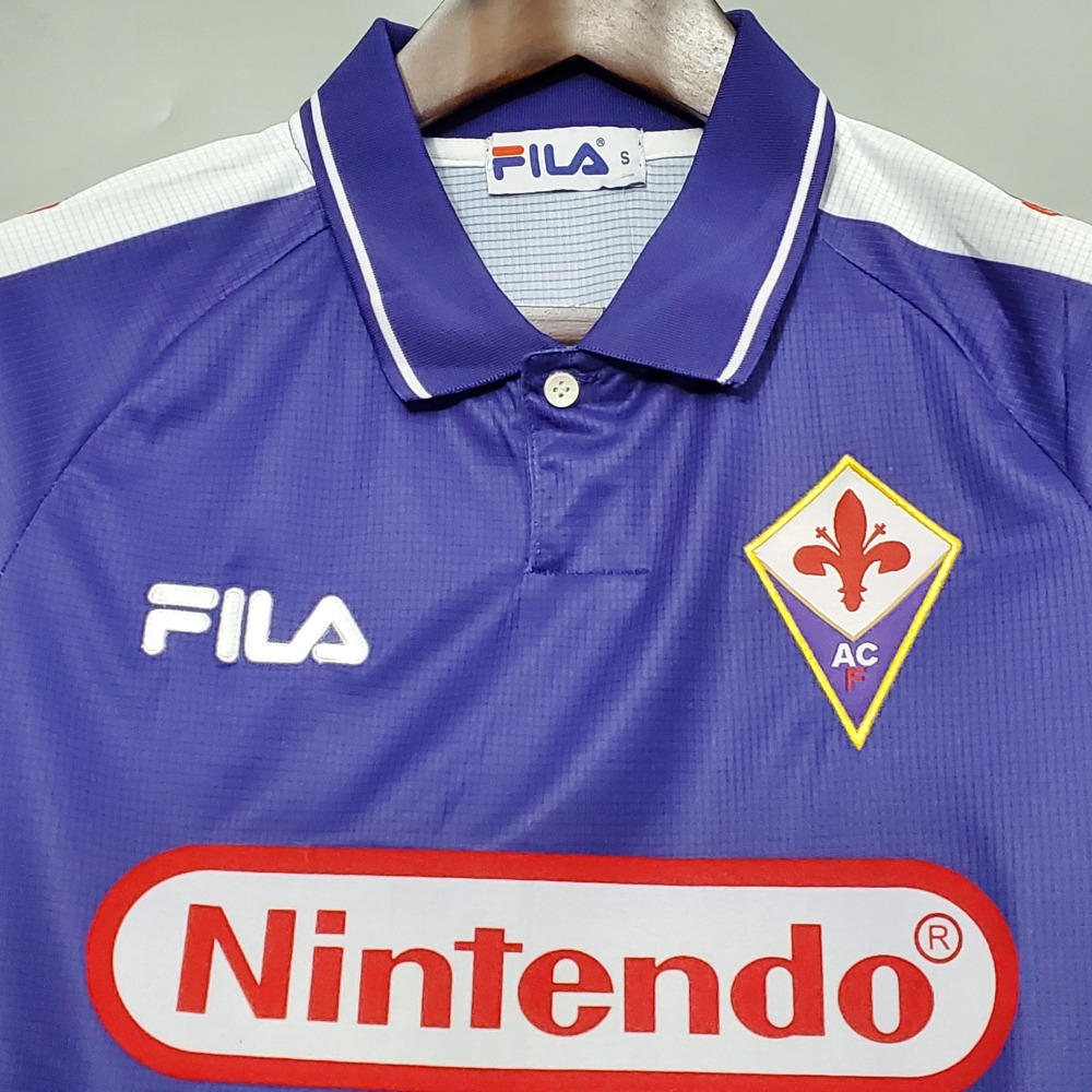 1998-1999 Fiorentina Soccer Home Jersey Retro Version