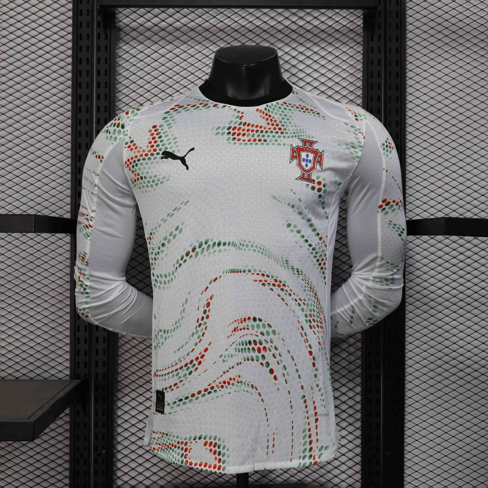 2025 Portugal  Away Soccer Jersey Long Sleeve Player Version