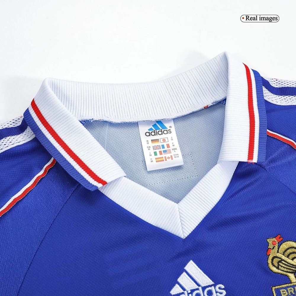 1998 France World Cup Home Retro Jersey Long Sleeve